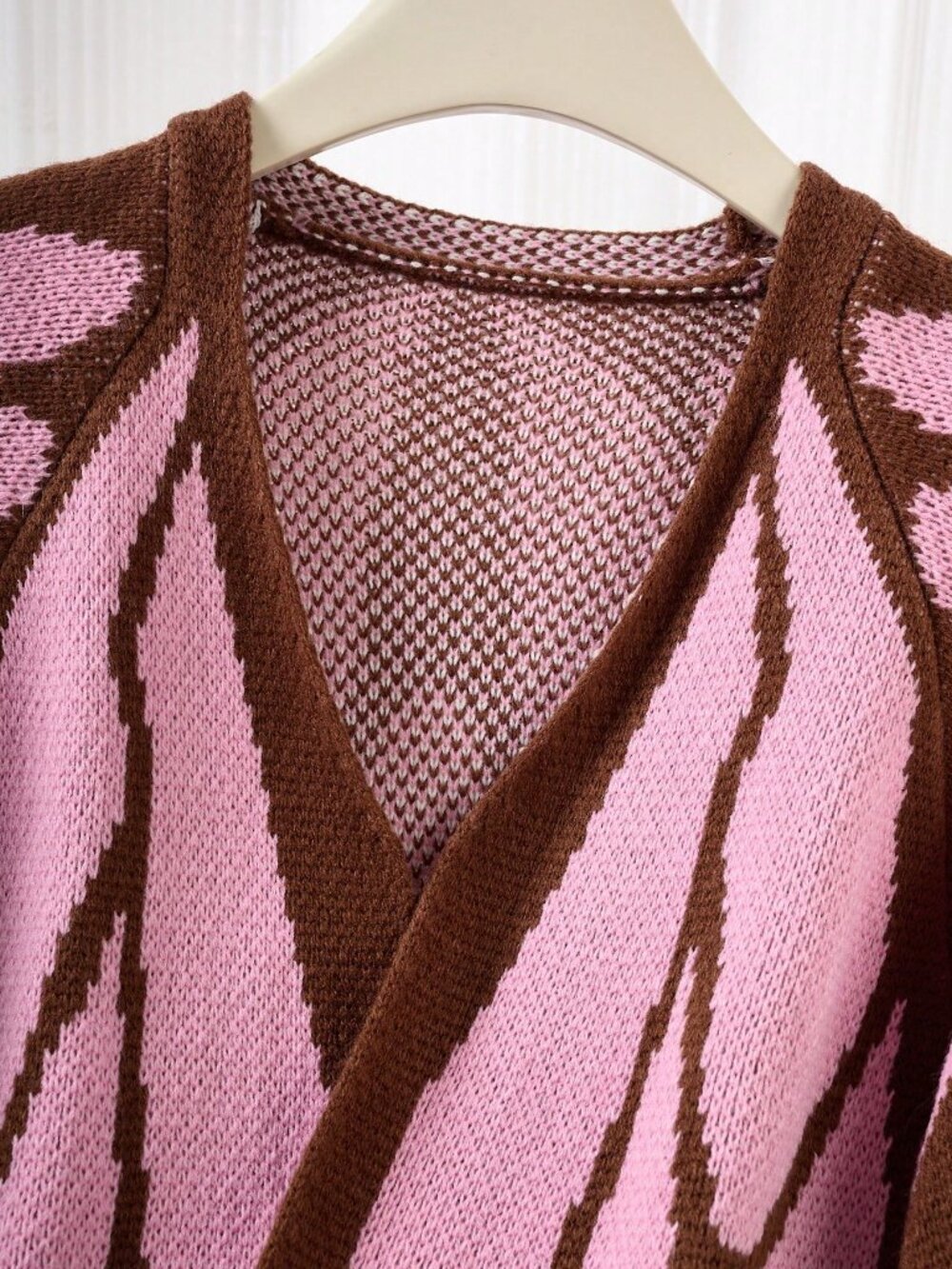Multicolor Casual Women's Butterfly Cape Knit Cardigan with Batwing Sleeves - Picture 3 of 7